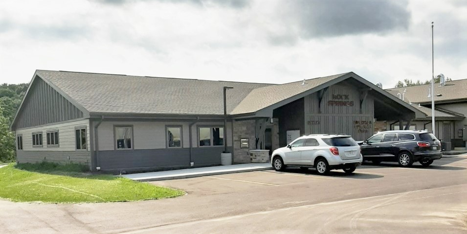 The library is located in the new community building